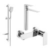 MEXEN/S - Zero SET umyvadlová + sprchová baterie s příslušenstvím DF62, chrom 71114DF62-00