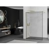 MEXEN/S - Kioto Sprchová zástěna WALK-IN 70 x 200, černý vzor 8 mm, zlatá kartáčovaná 800-070-101-55-70