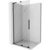 MEXEN/S - Velar L Sprchová zástěna posuvná Walk-in 100 x 200 cm, transparent 8 mm, černá 871-100-003-03-70