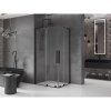 MEXEN/S - Velar L Duo sprchový kout, posuvné dveře 100 x 90 cm, transparent, černá 871-100-090-02-03-70