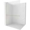 MEXEN/S - Kioto+ L Sprchová zástěna WALK-IN s poličkou a držákem ručníků 90 x 200 cm, dekor, nikl kartáčovaná 800-090-123-97-30
