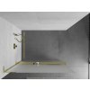MEXEN/S - Kioto+ L Sprchová zástěna WALK-IN s poličkou a držákem ručníků 90 x 200 cm, dekor, zlatá 800-090-123-50-30
