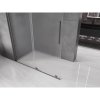 MEXEN/S - Velar Sprchová zástěna posuvná Walk-in 130 x 200 cm, dekor 8 mm, grafit kartáčovaná 871-130-000-33-66