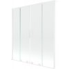 MEXEN/S - Velar L Duo dvoukřídlá posuvná vanová zástěna 160 x 150 cm, transparent, bílá 896-160-003-02-20