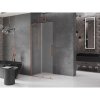 MEXEN/S - Velar L Sprchová zástěna posuvná Walk-in 100 x 200 cm, dekor 8 mm, měď kartáčovaná 871-100-003-33-65