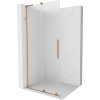 MEXEN/S - Velar L Sprchová zástěna posuvná Walk-in 100 x 200 cm, dekor 8 mm, měď kartáčovaná 871-100-003-33-65