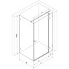 MEXEN/S - Lunar T sprchový kout dveře křídlové pravá 110 x 110 cm, transparent, černá 834T-110-110-70-00-P