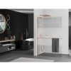 MEXEN/S - Kioto+ L Sprchová zástěna WALK-IN s poličkou a držákem ručníků 70 x 200 cm, transparent/dekor, měď kartáčovaná 800-070-123-65-35