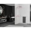 MEXEN/S - Kioto+ L Sprchová zástěna WALK-IN s poličkou a držákem ručníků 90 x 200 cm, dekor, měď kartáčovaná 800-090-123-65-30