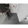 MEXEN/S - Kioto+ L Sprchová zástěna WALK-IN s poličkou a držákem ručníků 95 x 200 cm, transparent, měď kartáčovaná 800-095-123-65-00