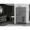 MEXEN/S - Kioto+ L Sprchová zástěna WALK-IN s poličkou a držákem ručníků 70 x 200 cm, grafit, měď kartáčovaná 800-070-123-65-40