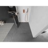 MEXEN/S - Kioto+ L Sprchová zástěna WALK-IN s poličkou a držákem ručníků 70 x 200 cm, černý vzor, měď kartáčovaná 800-070-123-65-77