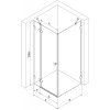 MEXEN/S - Lunar sprchový kout dveře křídlové levá 70 x 70 cm, transparent, měď kartáčovaná 834-070-070-65-00-L