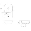 CERSANIT - Umyvadlo na desku LARGA SQUARE (38X38) K677-004