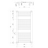 ORBIT vykurovacie teleso s bočným pripojením 600x960 mm, biela