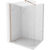MEXEN/S - Kioto Sprchová zástěna WALK-IN zaoblená 110 x 200, transparent 8 mm, růžové zlato 800-110-101-60-06