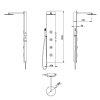 SPIRIT ROUND sprchový panel s termostatickou batériou 250x1550mm, biela