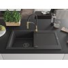 MEXEN/S - Leo granitový dřez 1 s odkapávačem včetně baterie Aster, černá kropenatá 6501-76-73450-57-B