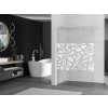 MEXEN/S - KIOTO Sprchová zástěna WALK-IN 70 x 200, transparent/bílý vzor 8 mm, bílá 800-070-101-20-85