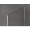 MEXEN/S - Kioto Sprchová zástěna WALK-IN 125 x 90 x 40, transparent, nikl kartáčovaná 800-125-090-221-97-00-040