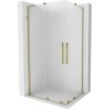 MEXEN/S - Velar L Duo sprchový kout, posuvné dveře 90 x 80, dekor, zlato 871-090-080-02-33-50