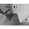 MEXEN/S - KIOTO Sprchová zástěna WALK-IN s poličkou a držákem ručníků 120 x 200, zrcadlové 8 mm, černá 800-120-121-70-50