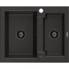 MEXEN/S - Carlos s granitový dřez 1.5 582 x 475 mm, černá/zlatý metalik, + černý sifon 6518581500-75-B