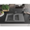 MEXEN/S - Gaspar granitový dřez 1.5 s odkapávačem včetně baterie Carla, šedá 6507-71-670700-70-B
