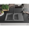 MEXEN/S - Gaspar granitový dřez 1.5 s odkapávačem včetně baterie Aster, šedá 6507-71-73450-70-B