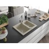 MEXEN/S - Carlos granitový dřez 1.5 včetně baterie Rita, béžová 6518-69-670300-00