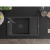 MEXEN/S - Elias Elias granitový dřez 1-miska s odkapávačem včetně baterie Savita, černá kropenatá 6511-76-672601-70-B