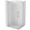 MEXEN/S - Velar Duo sprchový kout, posuvné dveře 90 x 80, dekor, chrom 871-090-080-32-01