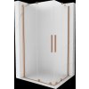 MEXEN/S - Velar Duo sprchový kout, posuvné dveře 90 x 80, dekor, měď kartáčovaná 871-090-080-32-65