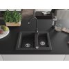 MEXEN/S - Carlos granitový dřez 1.5 včetně baterie Telma, černá kropanatá 6518-76-670200-70