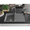 MEXEN/S - Bruno granitový dřez 1 s odkapávačem včetně baterie Telma, šedá 6513-71-670200-00