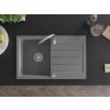 MEXEN/S - Bruno granitový dřez 1 s odkapávačem včetně baterie Telma, šedá 6513-71-670200-00