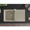 MEXEN/S - Leo granitový dřez 1 s odkapávačem včetně baterie Telma, béžováy 6501-69-670200-69