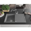 MEXEN/S - Bruno granitový dřez 1-miska s odkapávačem včetně baterie Carla, šedá 6513-71-670700-00