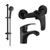 MEXEN/S - Fabia DB05 Set umyvadlové a sprchové baterie s příslušenstvím, černá 746504DB05-70