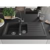 MEXEN/S - Andres granitový dřez s odkapávačem včetně baterie Duo, černá nakrapiany 6515-76-671701-07