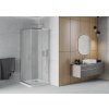 MEXEN/S - Rio Sprchový kout čtvercový 80x80, szron, chrom + vanička se sifonem 860-080-080-01-30-4010