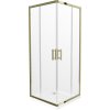MEXEN/S - Rio sprchový kout čtverec 90x90, transparent, zlatá + bílá vanička se sifonem 860-090-090-50-00-4010G