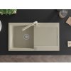 MEXEN/S - Leo granitový dřez s odkapávačem včetně baterie Duero, béžová 6501-69-671600-69