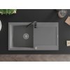 MEXEN/S - Leo granitový dřez s odkapávačem včetně baterie Telma, šedá 6501-71-670200-70