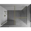 MEXEN/S - Kioto Sprchová zástěna WALK-IN 105 x 100, transparent, zlatá 800-105-202-50-00-100