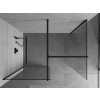 MEXEN/S - Kioto Sprchová zástěna WALK-IN 120 x 90, transparent, černá 800-120-202-70-00-090