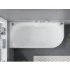 MEXEN/S - Mia volně stojící rohová vana levá 180 x 80, bílá, sifon a přepad bílá 52691808000L-20