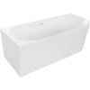 MEXEN/S - Mia volně stojící rohová vana levá 180 x 80, bílá, sifon a přepad bílá 52691808000L-20