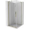 MEXEN/S - Velar L sprchový kout, posuvné dveře 120 x 120, transparent, zlato 871-120-120-03-50