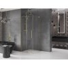 MEXEN/S - Velar L sprchový kout, posuvné dveře 120 x 120, transparent, zlato 871-120-120-03-50